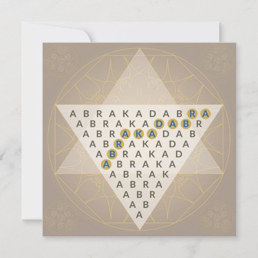 Abracadabra Magic Mantra Illustration Triangle Save The Date (Voorkant)