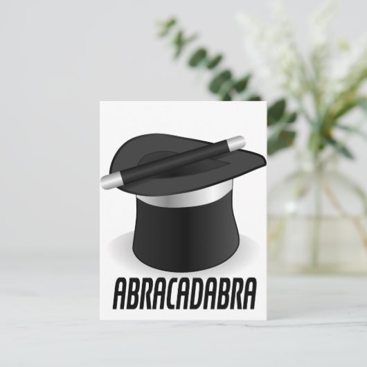 Abracadabra Magic Top Hat Briefkaart (Staand voorkant)