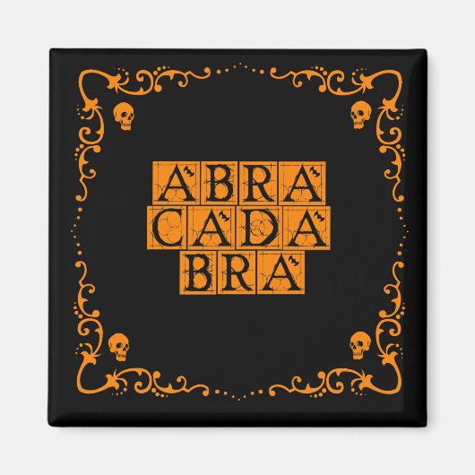 Abracadabra Magic Word 2 Inch Square Magnet (Voorkant)