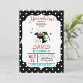 Abracadabra Magiër Jongen Verjaardag Magic Party Kaart (Staand voorkant)