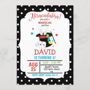 Abracadabra Magiër Jongen Verjaardag Magic Party Kaart