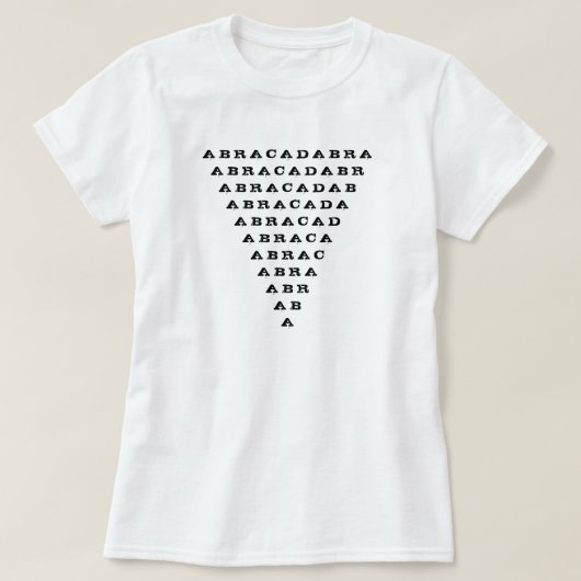 abracadabra omgekeerde driehoek t-shirt (Design voorkant)