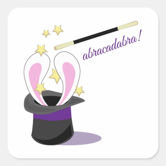 Abracadabra-Pet Vierkante Sticker (Voorkant)