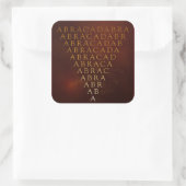 Abracadabra-Sticker Vierkante Sticker (Tas)