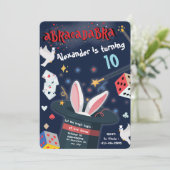 Abracadabra Verjaardag Magic Party Magician Theme Kaart (Staand voorkant)