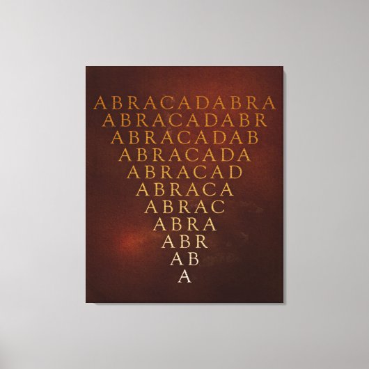 Abracadabra verpakte canvas print (Voorkant)