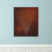 Abracadabra verpakte canvas print (Insitu (Houten vloer))