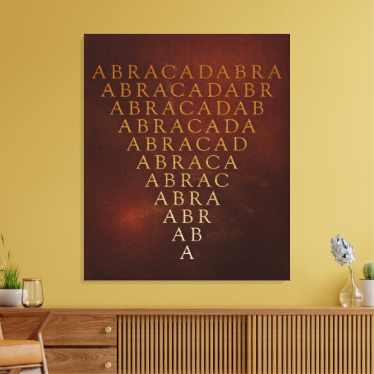 Abracadabra verpakte canvas print (Insitu (Woonkamer))