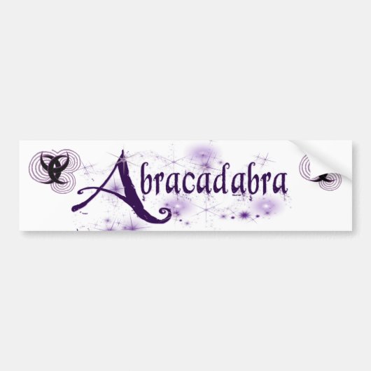 Abracadabra W Bumpersticker (Voorkant)