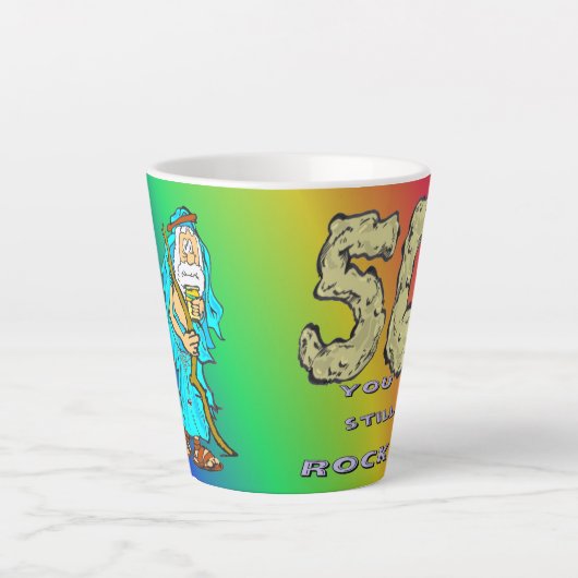 Abraham 50 e Jubileum Rainbow Latte Mok (Voorkant)