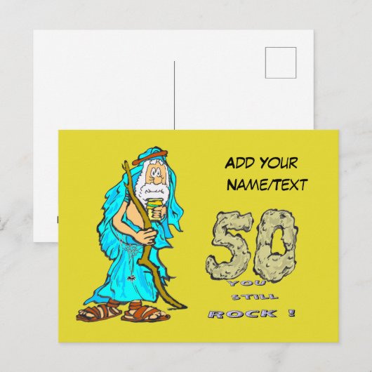 Abraham 50-jarig jubileum aangepaste ansichtkaart briefkaart (Voorkant / Achterkant)