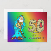 Abraham 50e Jubileum Regenboog Briefkaart (Voorkant / Achterkant)