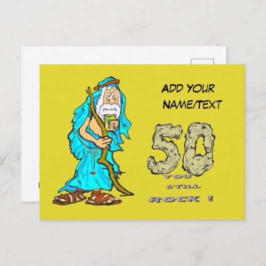 Abraham 50e verjaardag aangepaste ansichtkaart briefkaart (Voorkant / Achterkant)