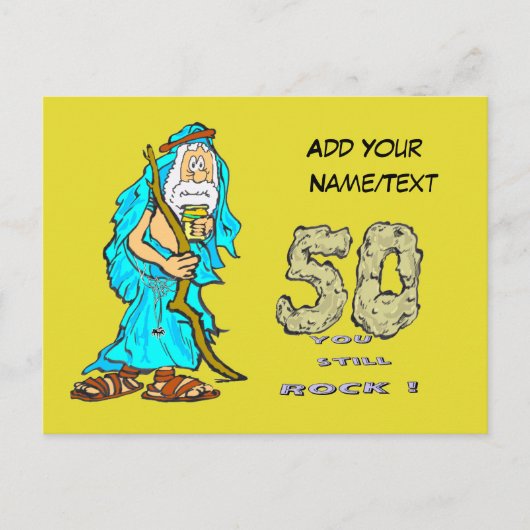 Abraham 50e verjaardag verjaardagskaart briefkaart (Voorkant)