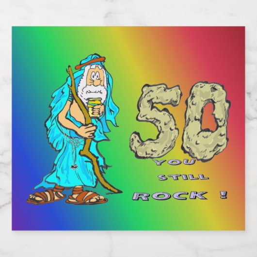 Abraham 50ste Jubileum Champagne Labels Sparkling Wijnetiket (Enkel label)