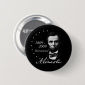 Abraham (Abe) Lincoln Bicentennial Ronde Button 5,7 Cm (Voorkant /achterkant)