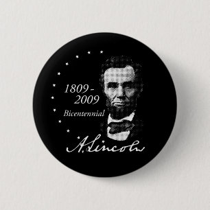 Abraham (Abe) Lincoln Bicentennial Ronde Button 5,7 Cm