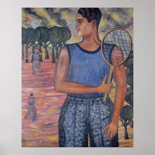 Abraham Ángel De Tennis Player Poster (Voorkant)