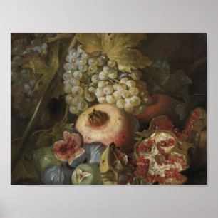 Abraham Brueghel - Nog steeds leven met fruit Poster