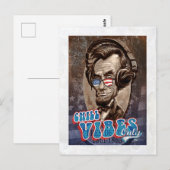 Abraham Chillincoln Lincoln Music-hoofdtelefoon Briefkaart (Voorkant / Achterkant)