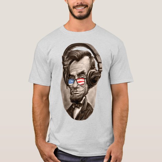 Abraham Chillincoln Lincoln Patriottische Zonnebri T-shirt (Voorkant)