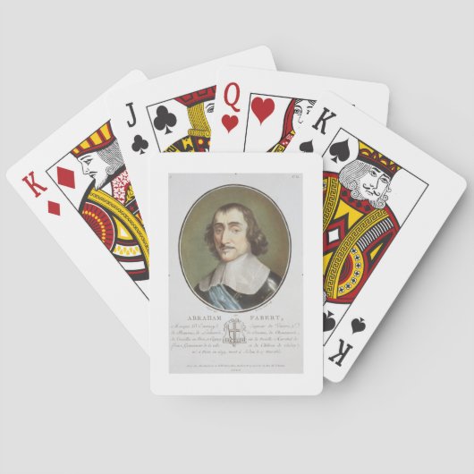 Abraham de Fabert (1599-1662) uit 'Portraits des Pokerkaarten (Achterkant)