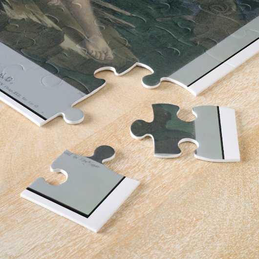 Abraham die zijn zoon Isaac aanbiedt uit een bijbe Legpuzzel (Zijkant)