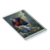 Abraham die zijn zoon Isaac aanbiedt uit een bijbe Magneet (Rechterzijde)