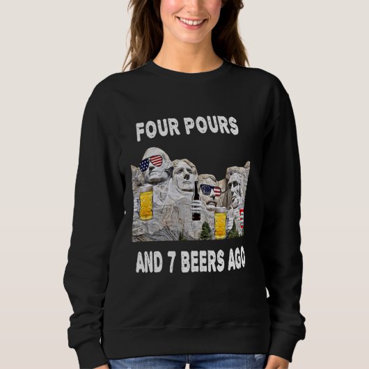 Abraham Drinkin Tshirt Mount Rushmore Grappig 4e v (Voorkant)