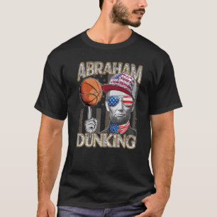 Abraham Dunking Abe Lincoln Basketball Patriotic 4 T-shirt