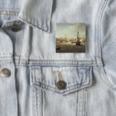 Abraham Duquesne in Chios, na 1681 Vierkante Button 5,1 Cm (In situ)