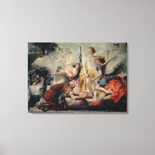 Abraham en de Drie Angels Canvas Afdruk