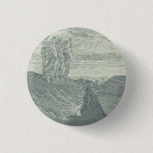 Abraham en de drie engelen ronde button 3,2 cm