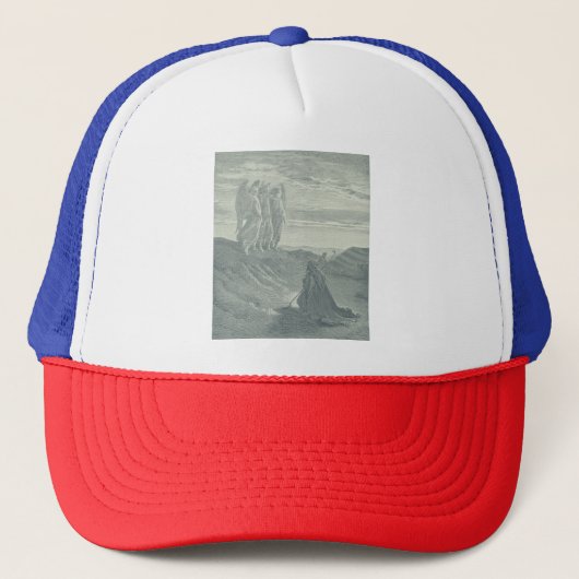 Abraham en de drie engelen trucker pet (Voorkant)