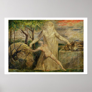 Abraham en Isaac, 1799-1800 (tempera, pen en inkt) Poster