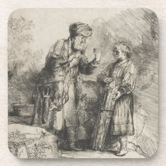 Abraham en Isaak Drankjes Onderzetter (Voorkant)