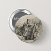 Abraham en Isaak Ronde Button 5,7 Cm (Voorkant /achterkant)