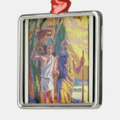 Abraham gaat Isaac zijn zoon aanbieden Metalen Ornament (Links)