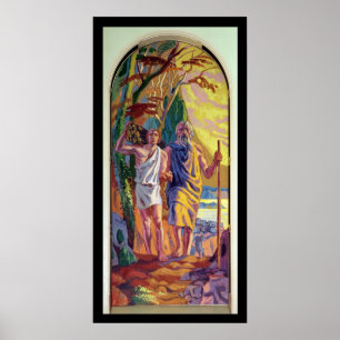 Abraham gaat Isaac zijn zoon aanbieden Poster