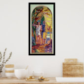 Abraham gaat Isaac zijn zoon aanbieden Poster (Keuken)