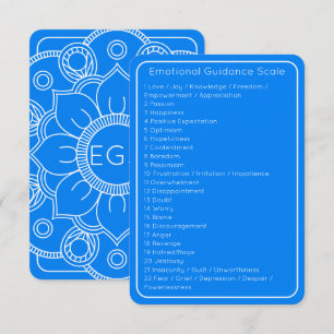 Abraham Hicks Blauwe Emotionele Begeleidingsschaal Kaart