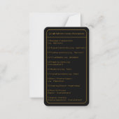 Abraham Hicks LOA 22 Processen Lijst Black Pocket Notitiekaartje (Voorkant)