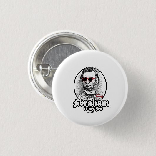 Abraham is mijn Bro Ronde Button 3,2 Cm (Voorkant /achterkant)