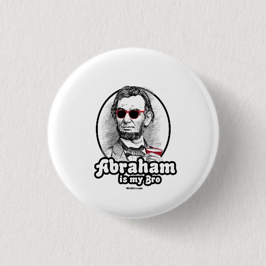 Abraham is mijn Bro Ronde Button 3,2 Cm (Voorkant)