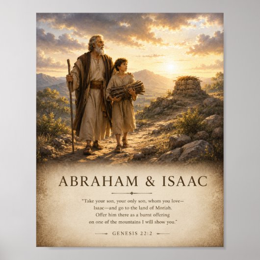 Abraham & Isaac Bijbelposter Poster (Voorkant)