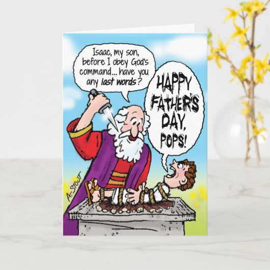 Abraham & Isaac Father Day - Kaart (Gele Bloem)