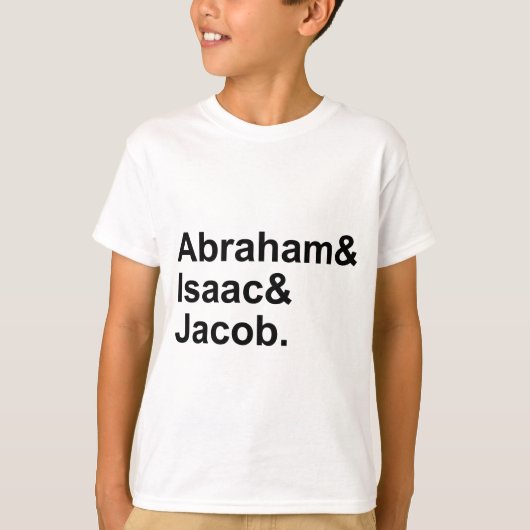Abraham Isaac Jacob | 3 aartsvaders van het jodend T-shirt (Voorkant)
