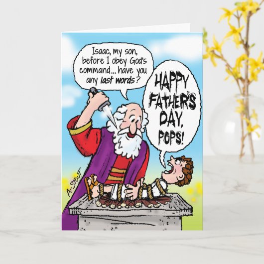 Abraham & Isaac Vaderdag Kaart (Gele Bloem)