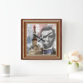 Abraham Lincoln 10,75 inch Vierkante Klok (Huis)