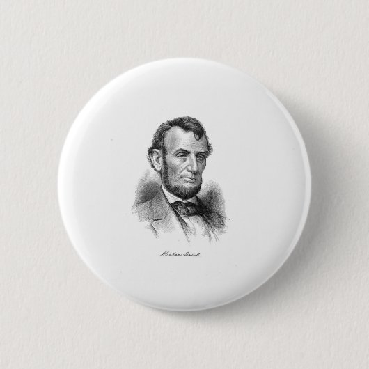 Abraham Lincoln 10 Ronde Button 5,7 Cm (Voorkant)